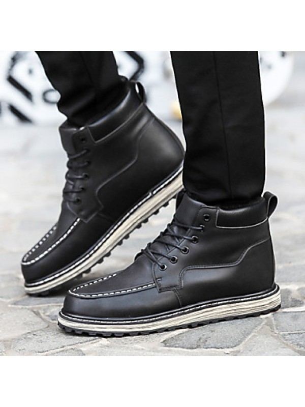 Shoes Outdoor / Office  Career / Party  Evening / Casual Synthetic Boots Black / Brown  