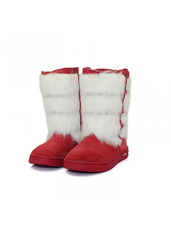 Girl's Boots Fall / Winter Snow Boots / Fashion Boots / Comfort Leather Outdoor / Casual Flat Heel Rivet  