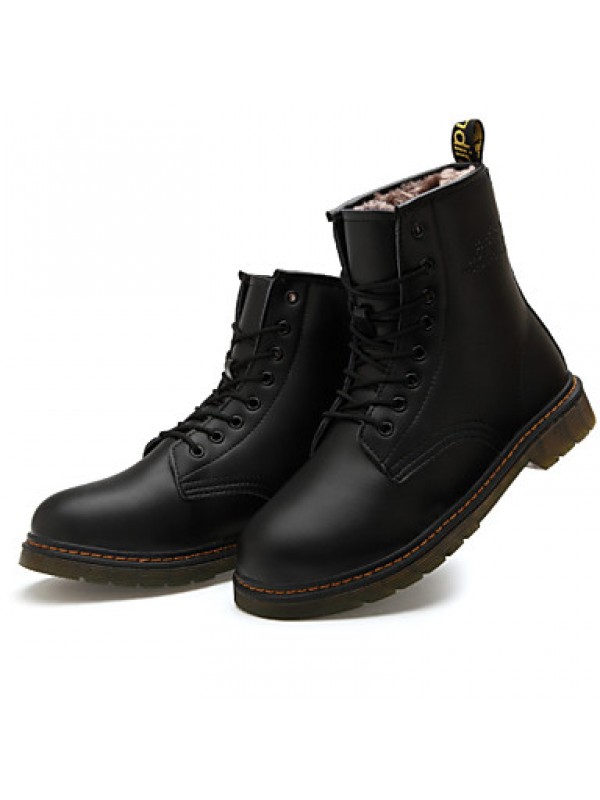 Shoes Outdoor / Office  Career / Casual Leather Boots Black  
