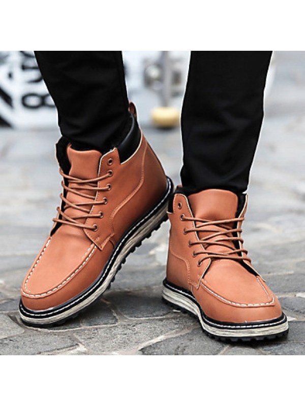 Shoes Outdoor / Office  Career / Party  Evening / Casual Synthetic Boots Black / Brown  