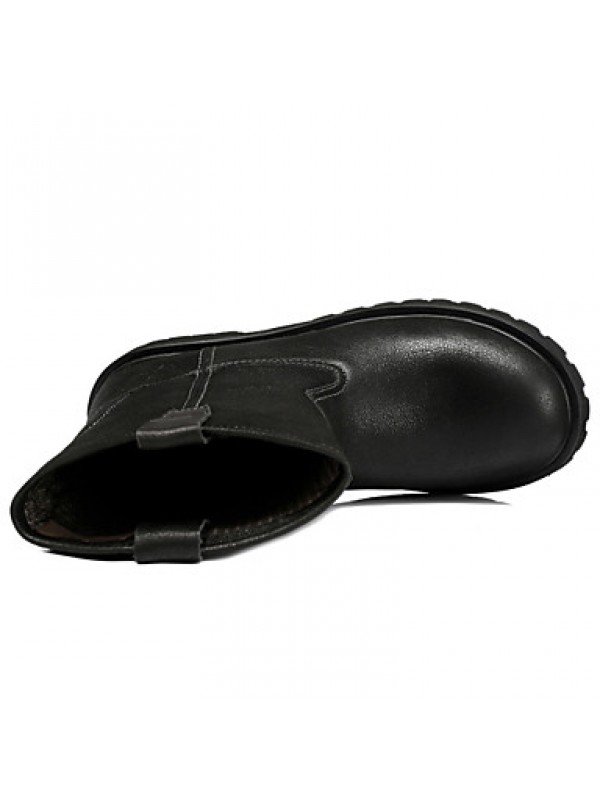 Shoes Outdoor / Athletic / Casual Leather Boots Black / Brown  