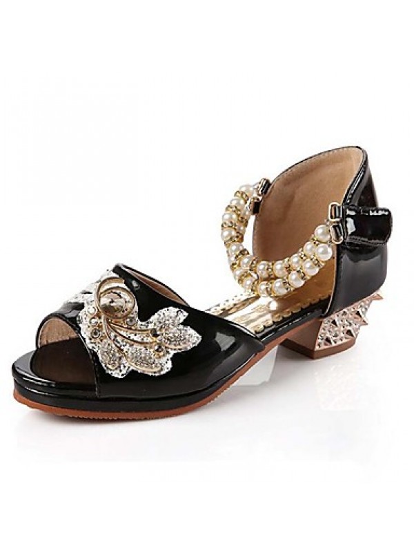 Girls' Shoes Slipper Princess Crystals Shoes Dress shoes Wedding / Dress/Performance Heels Sandals Latin shoes Heels  