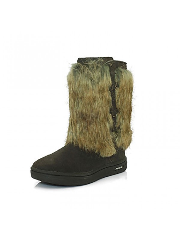 Girl's Boots Fall / Winter Snow Boots / Fashion Boots / Comfort Leather Outdoor / Casual Flat Heel Rivet  