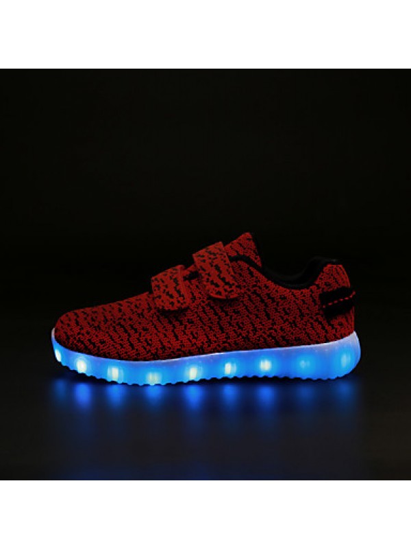 Kid Boy Girl Unisex Upgraded USB Charging 7 Colors LED Led Glow Shoe Breathable Sport Shoes Flashing Sneakers  Luminous  