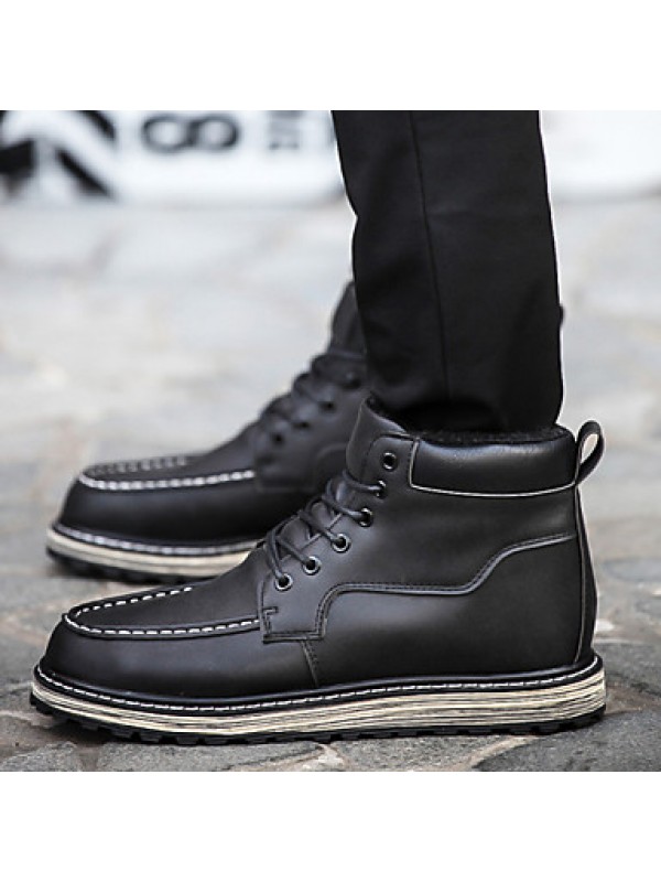 Shoes Outdoor / Office  Career / Party  Evening / Casual Synthetic Boots Black / Brown  