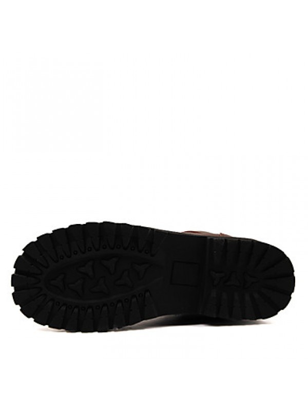 Shoes Outdoor / Athletic / Casual Leather Boots Black / Brown  