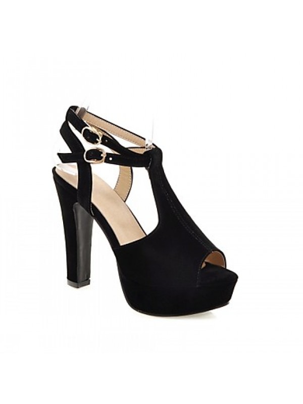 Women's Shoes Leatherette Stiletto Heel Peep Toe Sandals Wedding / Office & Career / Party