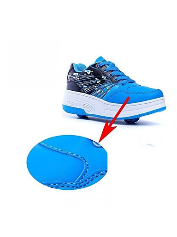 Boys Girls Sneakers Fall / Winter Roller Skate Shoes Outdoor / Athletic Hook & Loop / Pink / Blue / Skate Shoes  