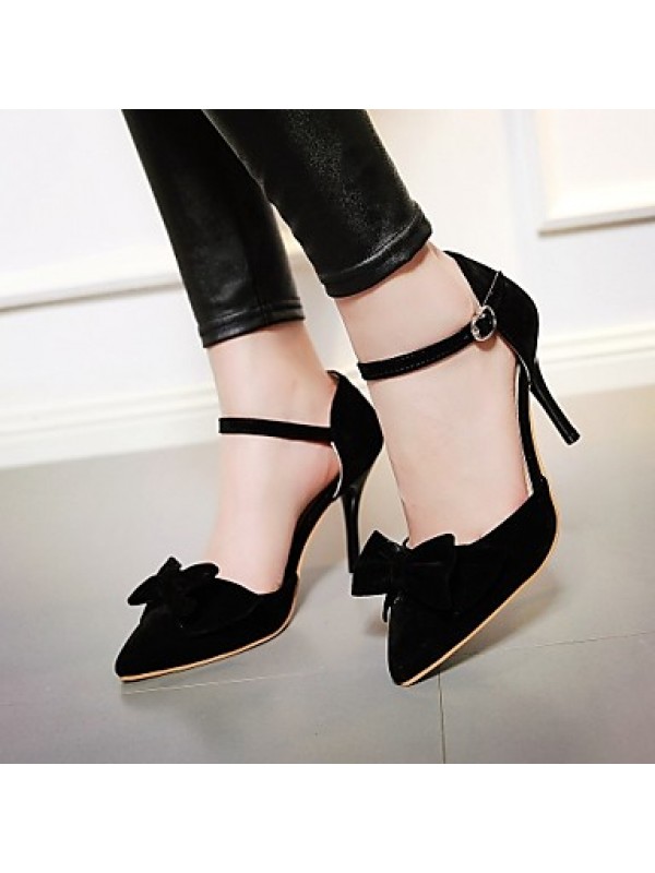 Women's Shoes Microfibre Stiletto Heel Heels / Two-Piece / Pointed Toe Sandals / Heels Outdoor / Party &