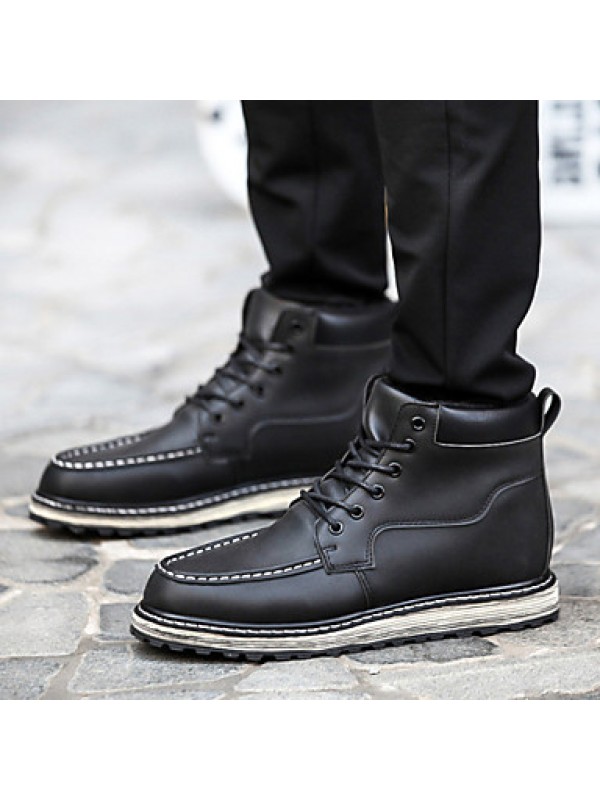 Shoes Outdoor / Office  Career / Party  Evening / Casual Synthetic Boots Black / Brown  