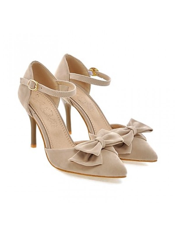 Women's Shoes Microfibre Stiletto Heel Heels / Two-Piece / Pointed Toe Sandals / Heels Outdoor / Party &
