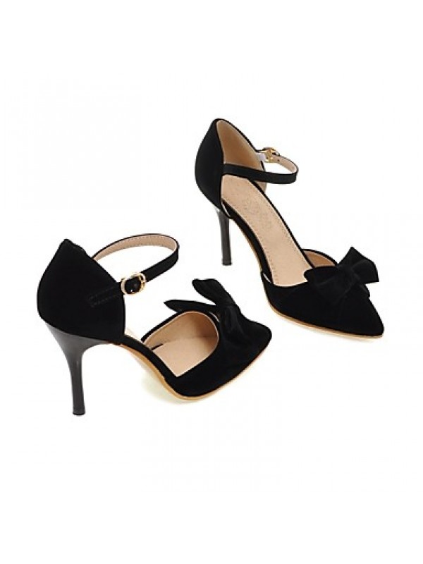 Women's Shoes Microfibre Stiletto Heel Heels / Two-Piece / Pointed Toe Sandals / Heels Outdoor / Party &