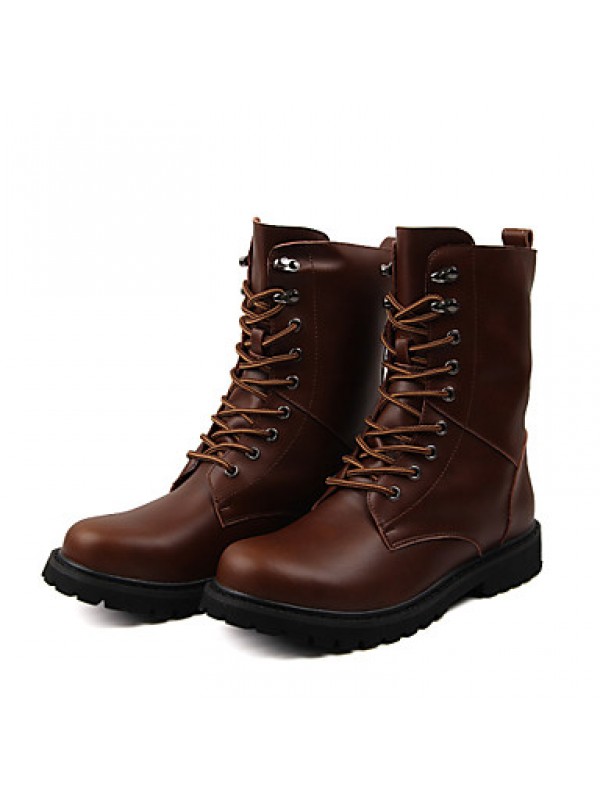 Shoes Outdoor / Athletic / Casual Leather Boots Black / Brown  