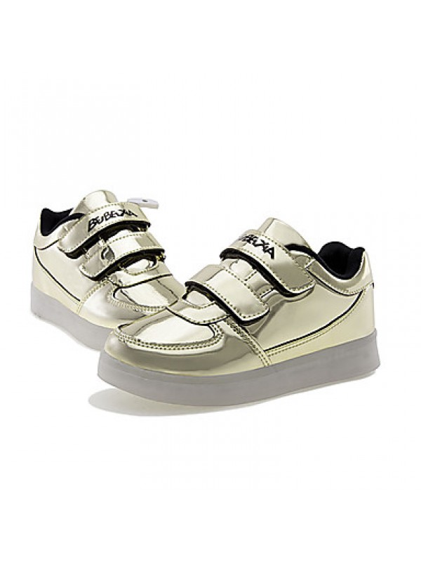 LED's Shoes Girl's Flats Summer Comfort PU Casual Flat Heel LED Black / Pink / Purple / Silver / Gold Others  
