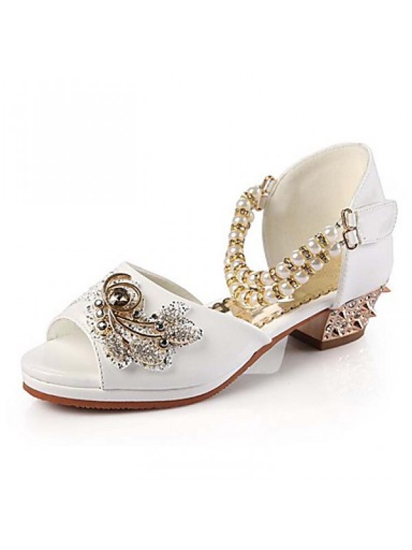 Girls' Shoes Slipper Princess Crystals Shoes Dress shoes Wedding / Dress/Performance Heels Sandals Latin shoes Heels  