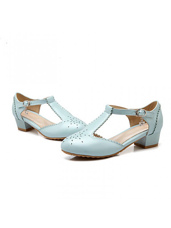 Women's Shoes Leatherette Stiletto Heel Heels Heels Office & Career / Dress / Casual Black / Blue / Pink