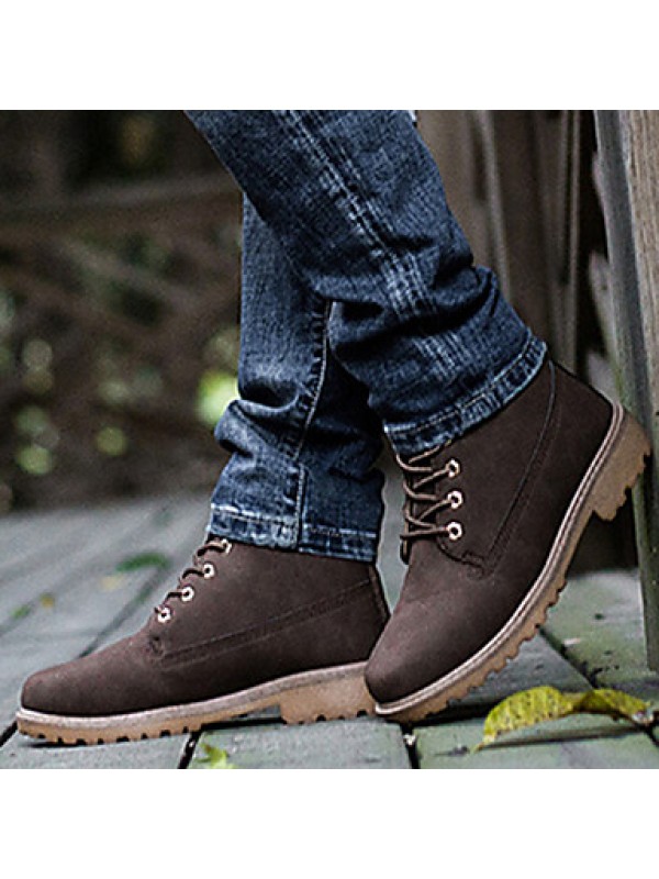 Shoes Outdoor / Office  Career / Work  Duty / Dress / Casual Synthetic Boots Black / Yellow / Taupe  