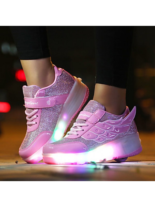 LED Shoes Girls' Shoes / Casual Roller Skate Shoes / Fashion Sneakers Pink / Black and Red / Black and White LED Shoes Girls' Shoes / Casual Roller Skate Shoes / Fashion Sneakers Pink / Black and Red / Black and White