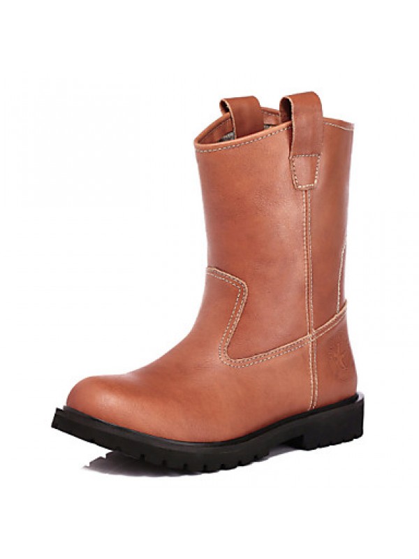 Shoes Outdoor / Athletic / Casual Leather Boots Black / Brown  