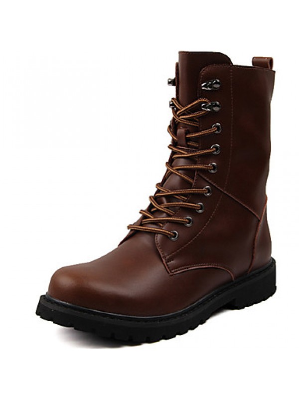 Shoes Outdoor / Athletic / Casual Leather Boots Black / Brown  
