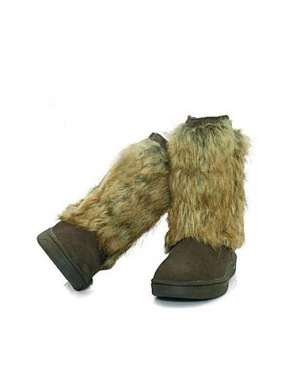 Girl's Boots Fall / Winter Snow Boots / Fashion Boots / Comfort Leather Outdoor / Casual Flat Heel Rivet  
