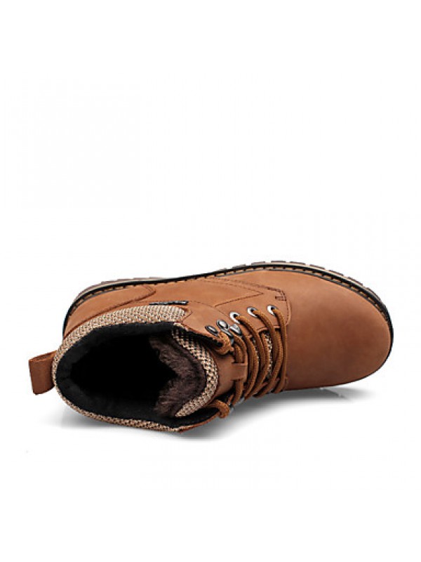 Bigs Size 38-50 Shoes Outdoor / Office  Career / Casual Leather / Calf Hair Boots Black / Brown  