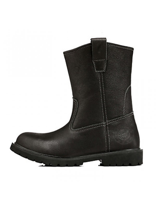 Shoes Outdoor / Athletic / Casual Leather Boots Black / Brown  