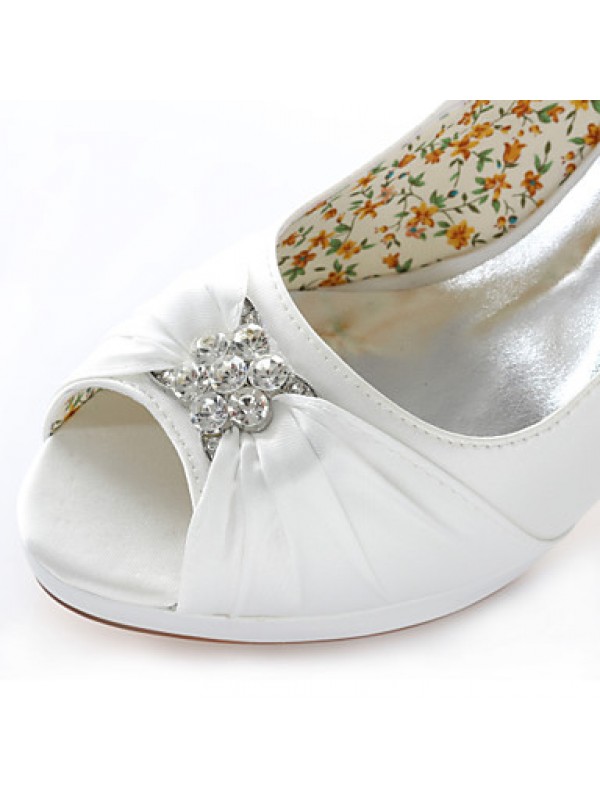 Women's Wedding Shoes Heels / Peep Toe Sandals Wedding / Party & Evening /Purple / Red / Ivory / Silver / Royal Blue /