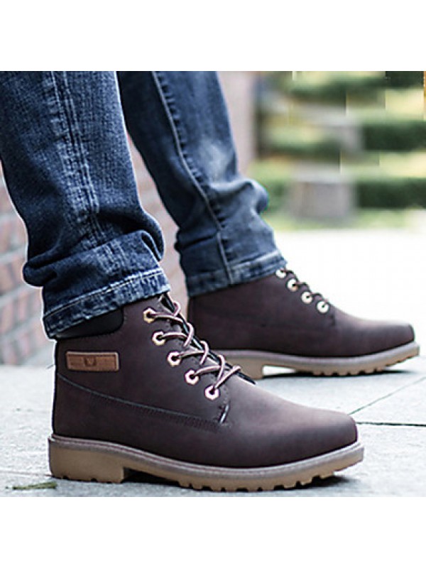Shoes Outdoor / Office  Career / Work  Duty / Dress / Casual Synthetic Boots Black / Yellow / Taupe  