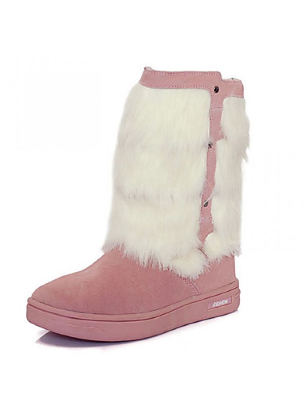 Girl's Boots Fall / Winter Snow Boots / Fashion Boots / Comfort Leather Outdoor / Casual Flat Heel Rivet  