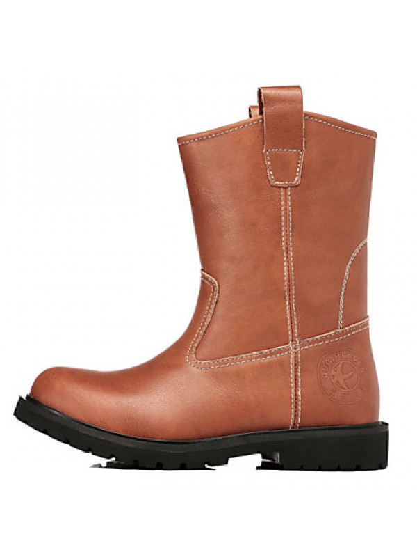 Shoes Outdoor / Athletic / Casual Leather Boots Black / Brown  