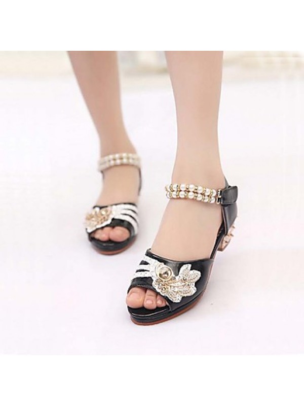 Girls' Shoes Slipper Princess Crystals Shoes Dress shoes Wedding / Dress/Performance Heels Sandals Latin shoes Heels  