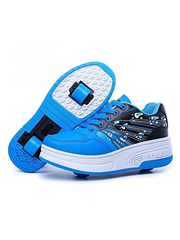 Boys Girls Sneakers Fall / Winter Roller Skate Shoes Outdoor / Athletic Hook & Loop / Pink / Blue / Skate Shoes  