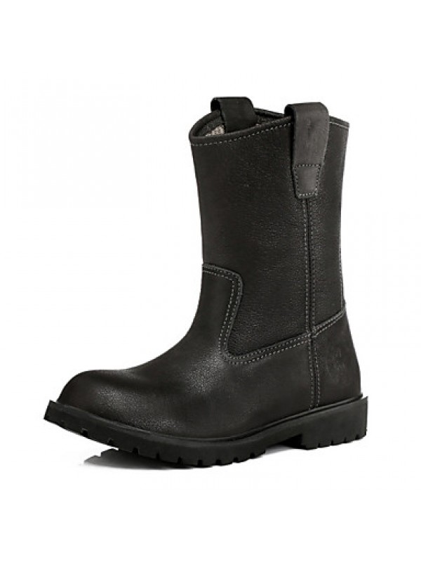 Shoes Outdoor / Athletic / Casual Leather Boots Black / Brown  