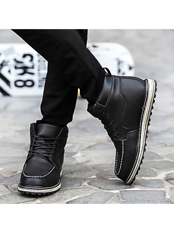 Shoes Outdoor / Office  Career / Party  Evening / Casual Synthetic Boots Black / Brown  