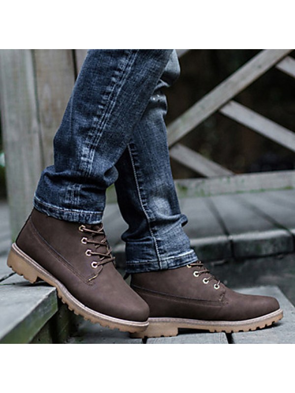 Shoes Outdoor / Office  Career / Work  Duty / Dress / Casual Synthetic Boots Black / Yellow / Taupe  