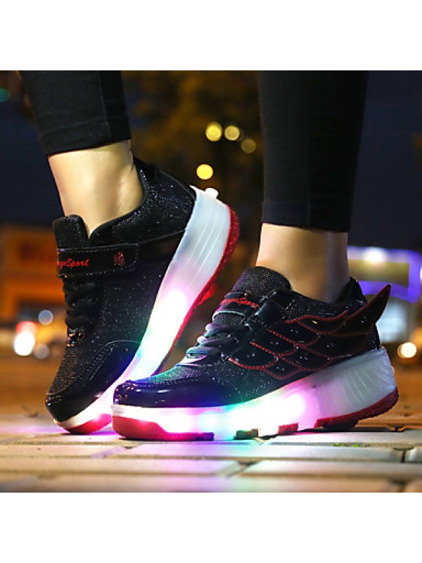 LED Shoes Girls' Shoes / Casual Roller Skate Shoes / Fashion Sneakers Pink / Black and Red / Black and White LED Shoes Girls' Shoes / Casual Roller Skate Shoes / Fashion Sneakers Pink / Black and Red / Black and White