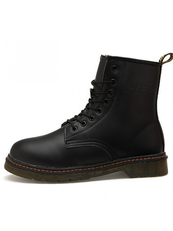 Shoes Outdoor / Office  Career / Casual Leather Boots Black  