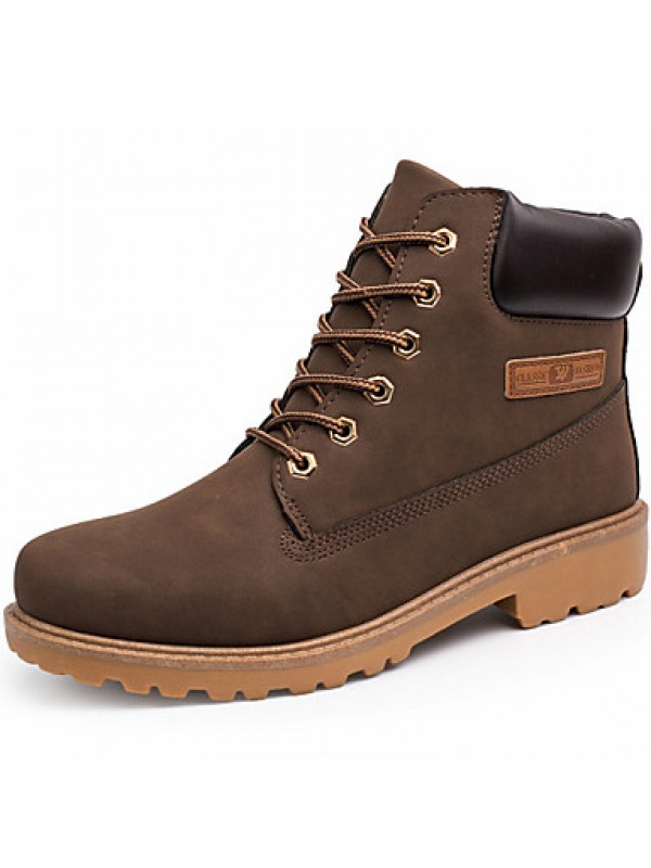 Shoes Outdoor / Office  Career / Work  Duty / Dress / Casual Synthetic Boots Black / Yellow / Taupe  