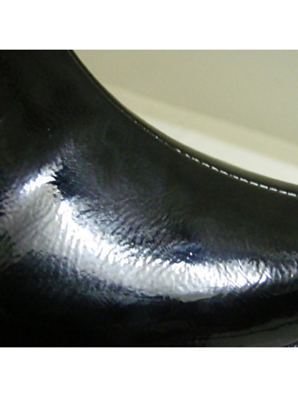 Shoes Outdoor / Office  Career / Party  Evening / Dress / Casual Patent Leather Boots Black  