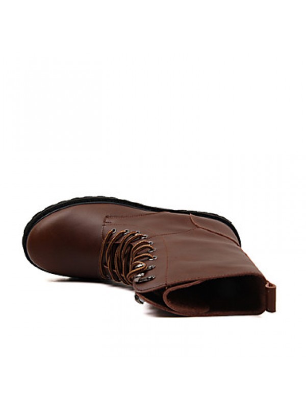 Shoes Outdoor / Athletic / Casual Leather Boots Black / Brown  