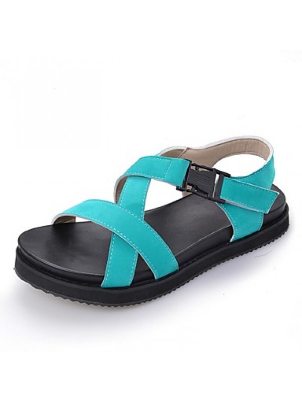 Women's Shoes Fleece Platform Gladiator Sandals Outdoor / Dress / Casual Black / Blue / Peach / Orange