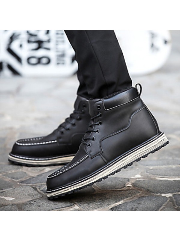 Shoes Outdoor / Office  Career / Party  Evening / Casual Synthetic Boots Black / Brown  